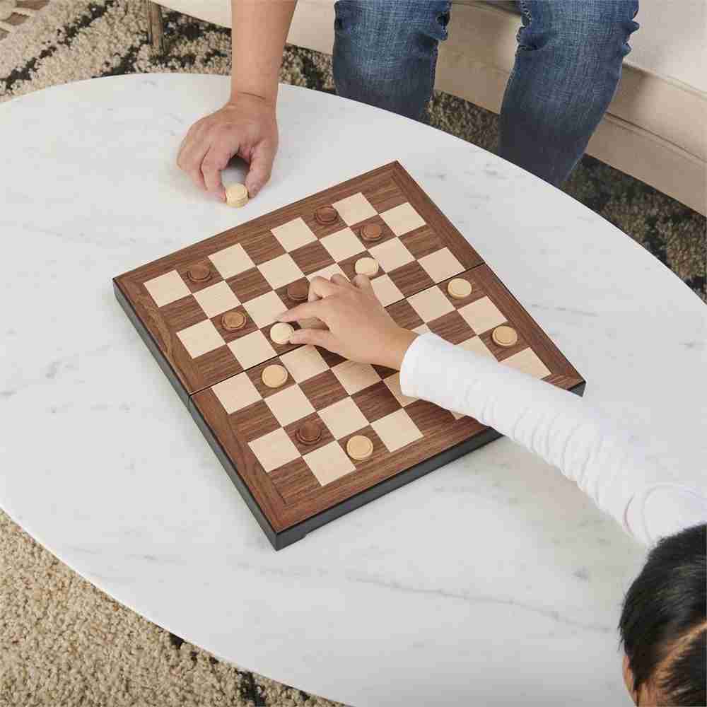 Deluxe Chess & Checker Set