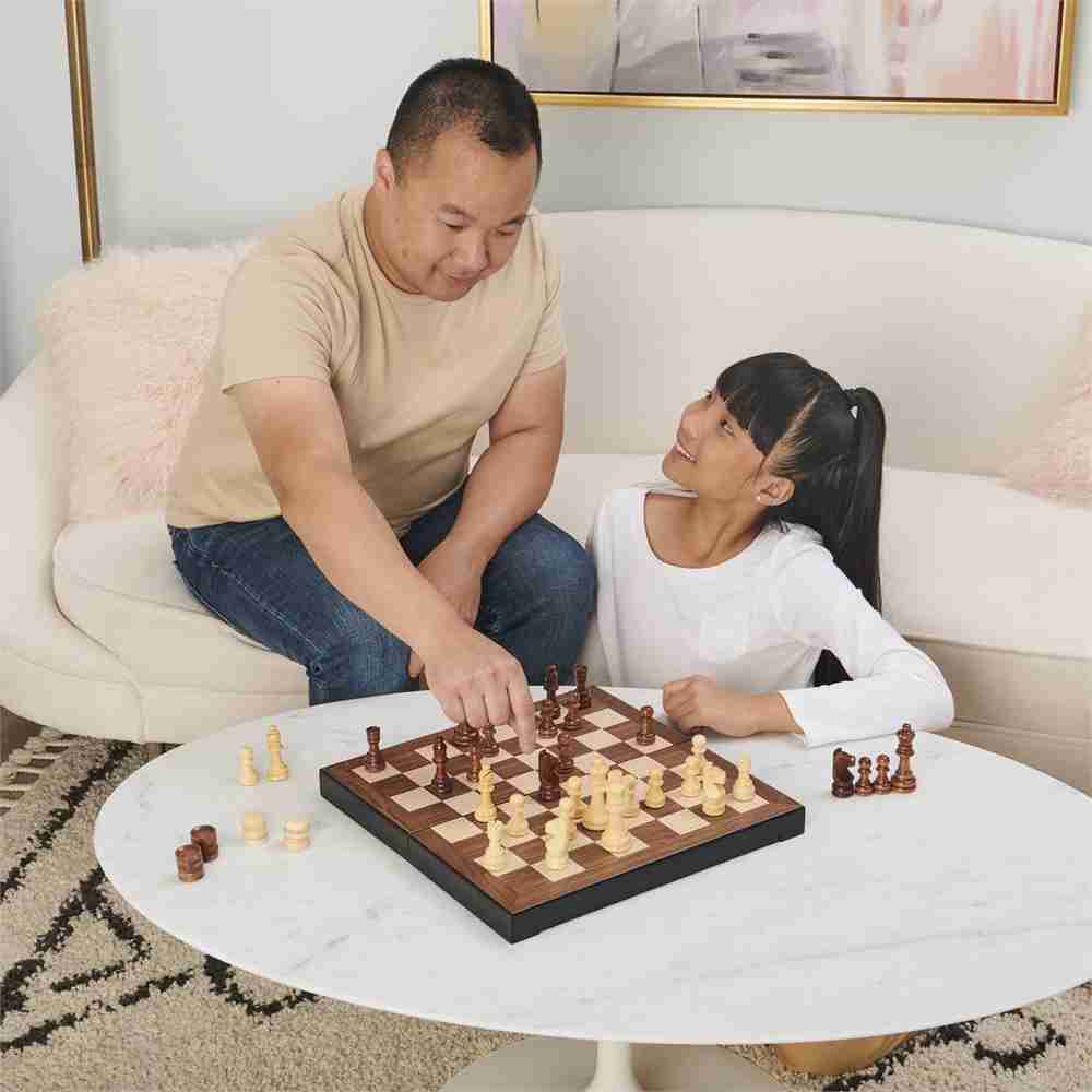 Deluxe Chess & Checker Set