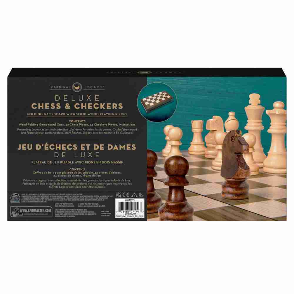 Deluxe Chess & Checker Set