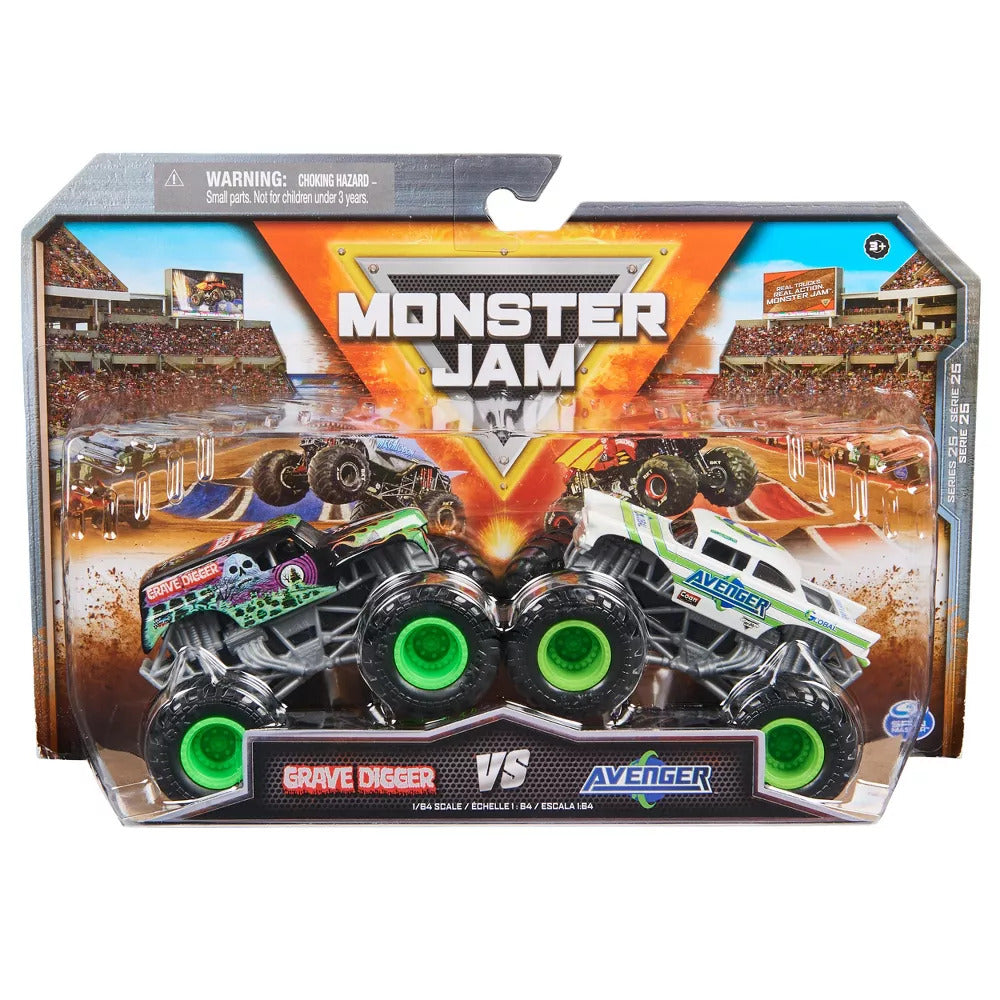 Monster Jam 2 Pack 1:64 Series 25 - Grave Digger vs Avenger
