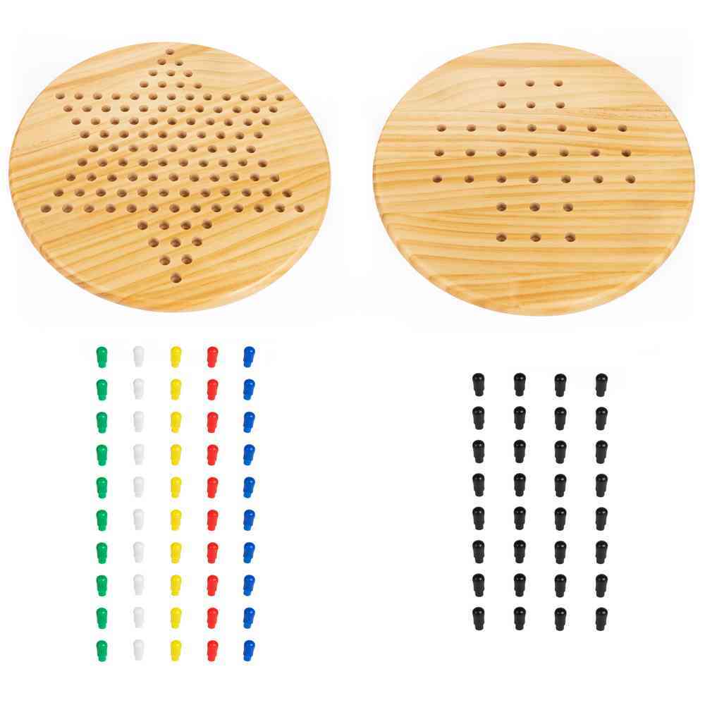 Cardinal Classics Wooden  - Chinese Checkers & Solitaire