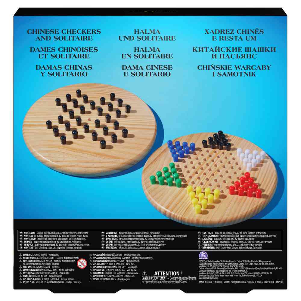 Cardinal Classics Wooden  - Chinese Checkers & Solitaire
