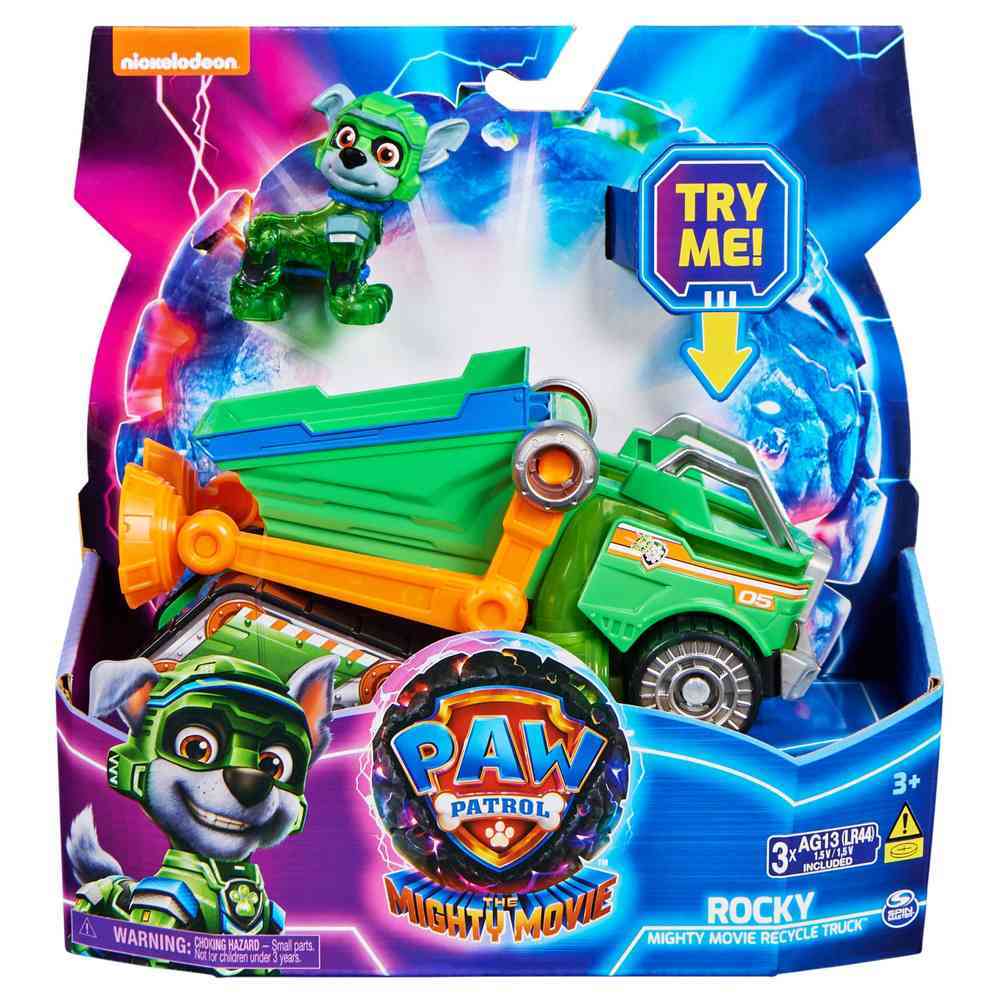 Paw Patrol The Mighty Movie - Mighty Movie Recycle Truck & Rocky Figure