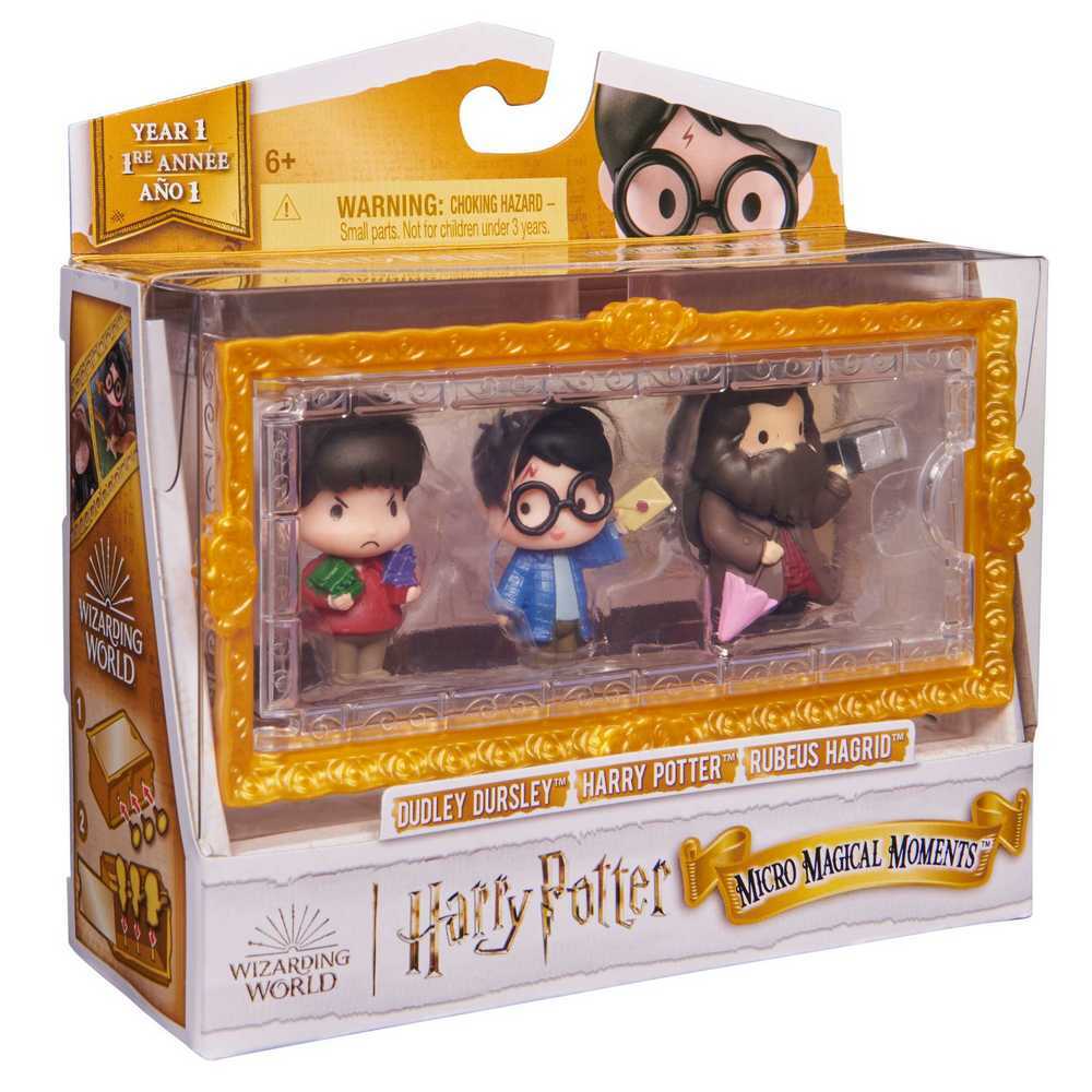 Harry Potter Micro Magical Moments Figure Set  - Dudley Harry Hagrid & Display Case