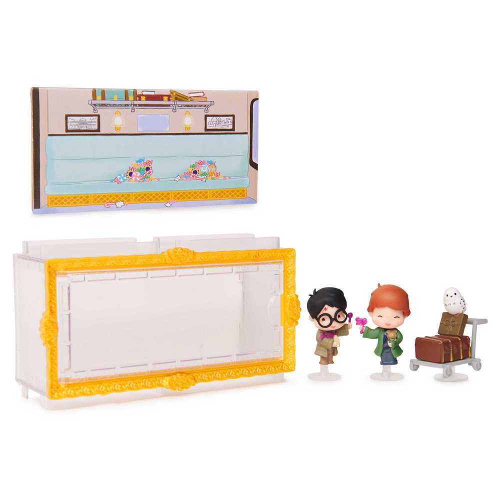 Harry Potter Micro Magical Moments Figure Set - Hedwig Harry Ron & Display Case