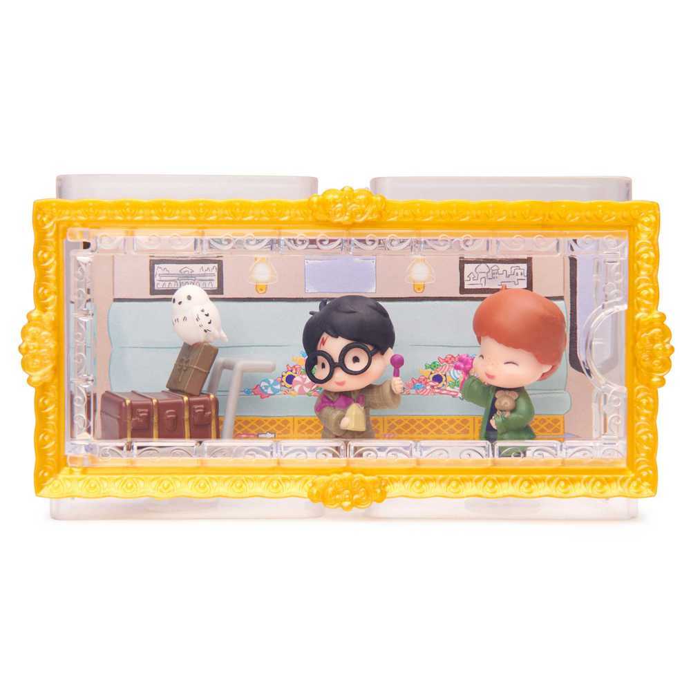 Harry Potter Micro Magical Moments Figure Set - Hedwig Harry Ron & Display Case