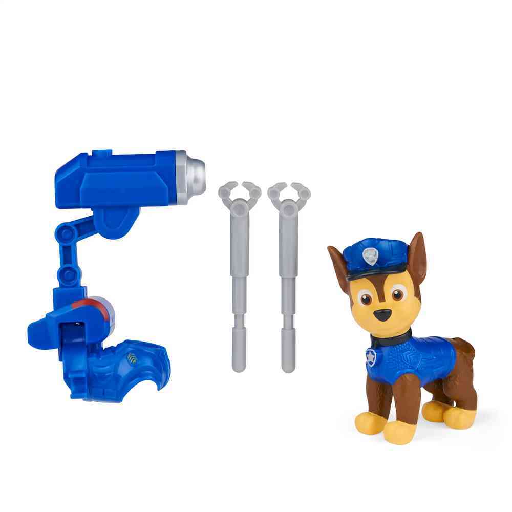 Paw Patrol The Mighty Movie Hero Pup - Chase with Clip on Backpack