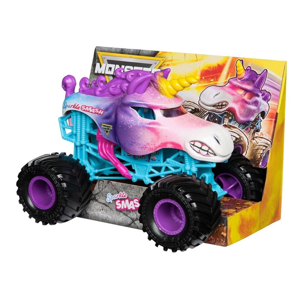 Monster Jam 1:24 Sparkle Smash Diecast Truck