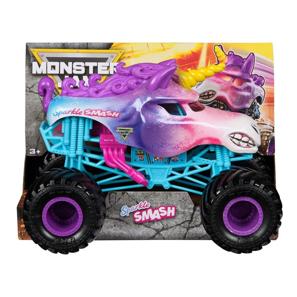 Monster Jam 1:24 Sparkle Smash Diecast Truck