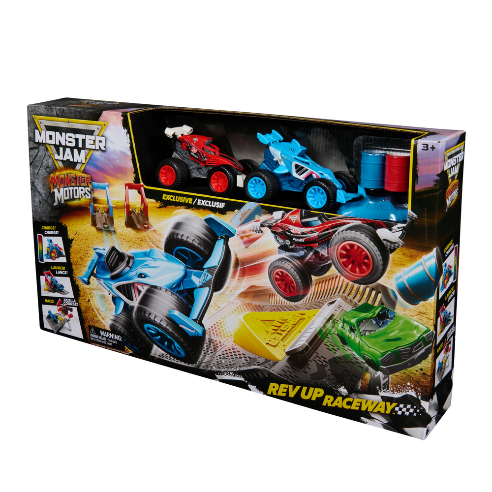 Monster Jam 1:64 Monster Motor Rev-up Raveway Playset