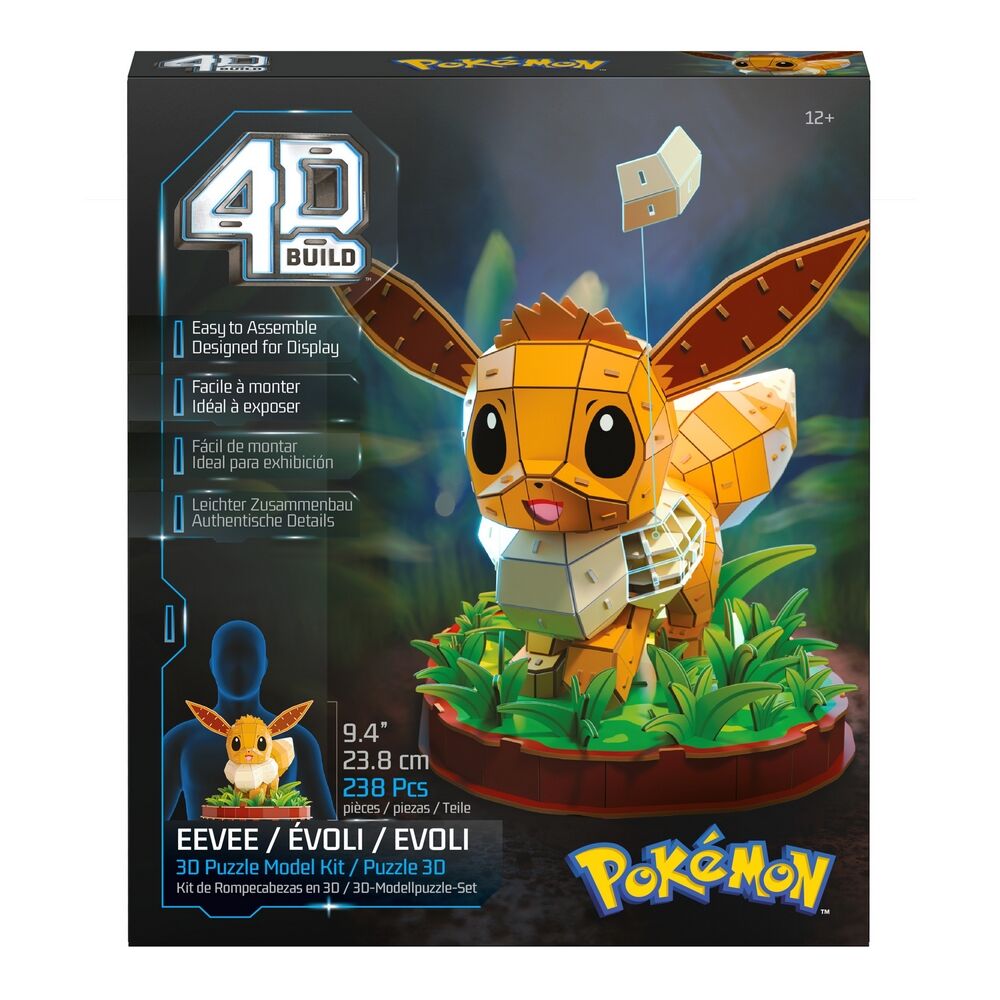 4D Build Pokemon Eevee 3D Puzzle Model Kit 238 Pieces