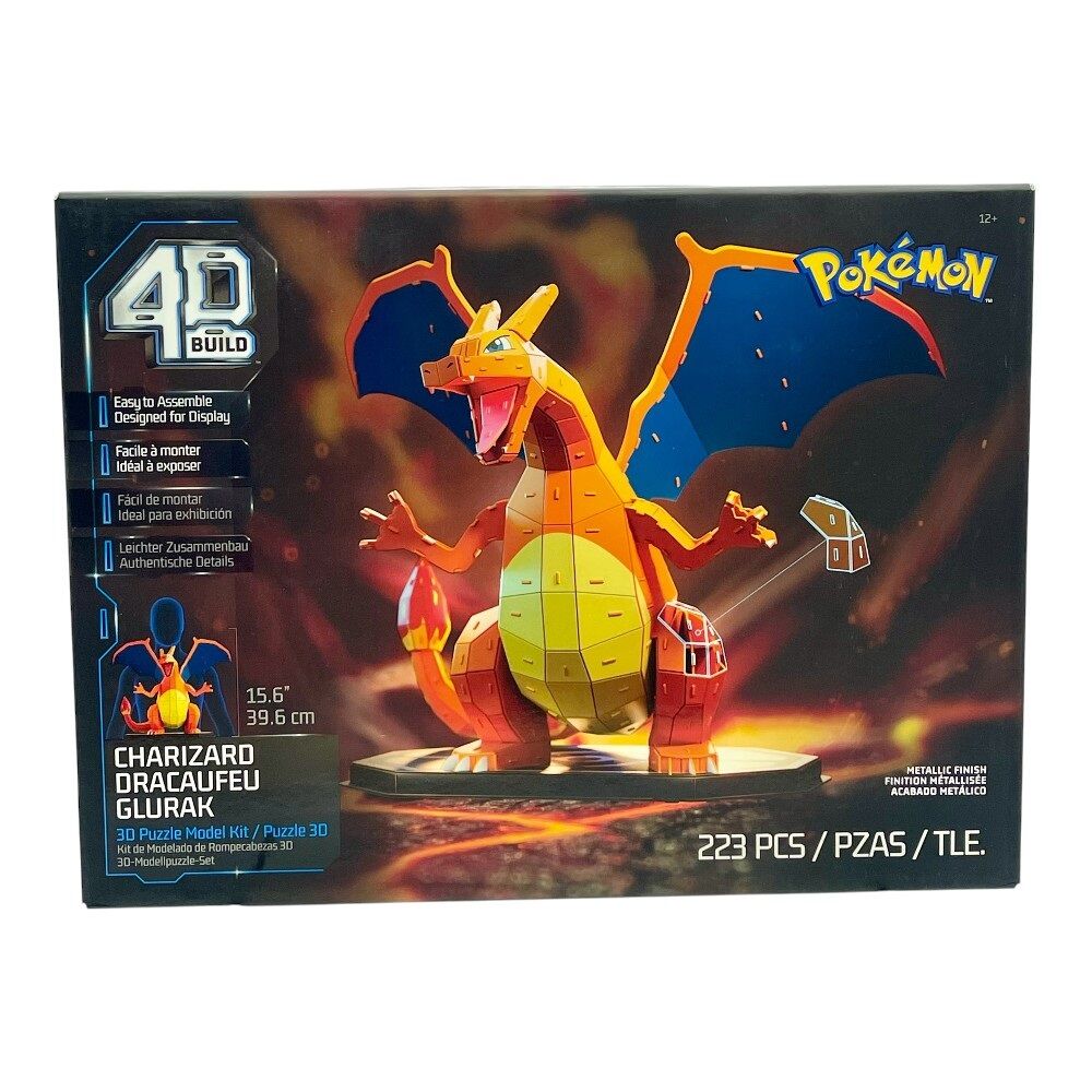 4D Build Pokemon Charizard 3D Puzzle Model Kit 223 Pieces Metallic Finish