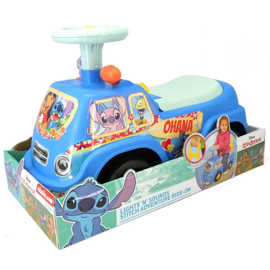 Kiddieland Disney Stitch Light 'N' Sounds Adventure Ride On