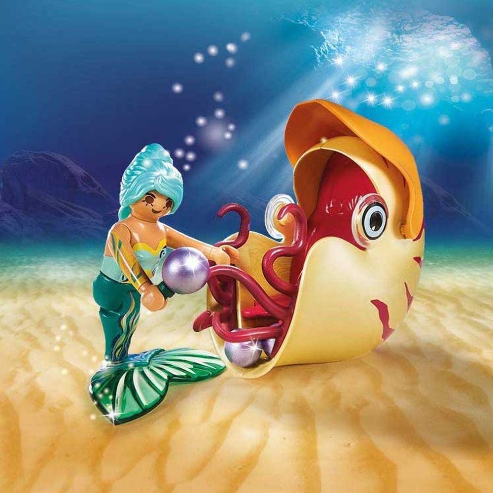 Playmobil Magic - Mermaid with Sea Snail Gondola (70098)