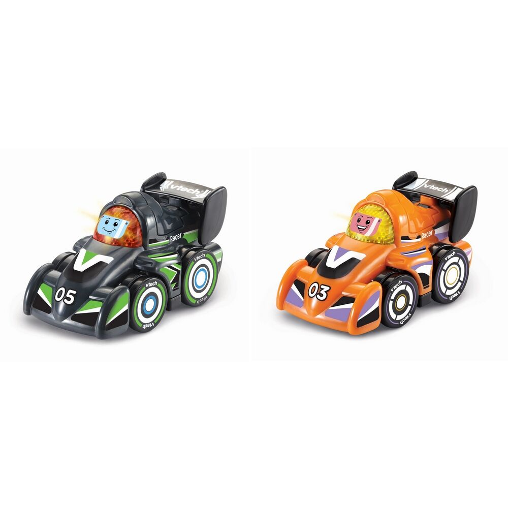 Vtech Toot-Toot Drivers V Racers 2 Pack - Orange & Dark Green