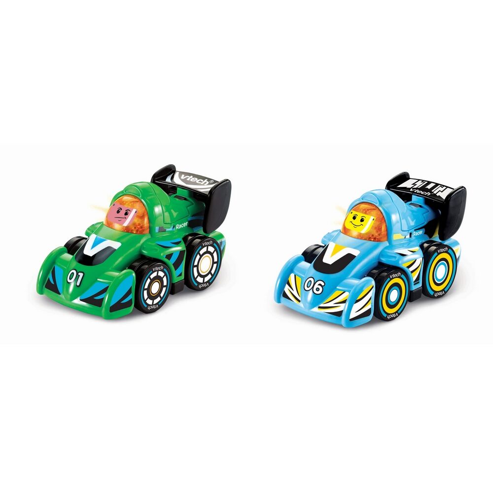 Vtech Toot-Toot Drivers V Racers 2 Pack - Light Green & Sky Blue
