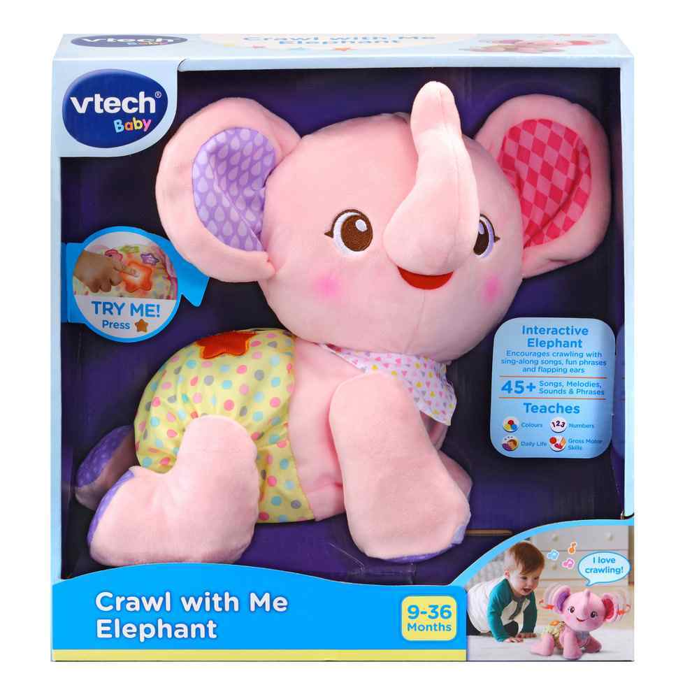 Vtech Baby Crawl With Me Elephant Pink