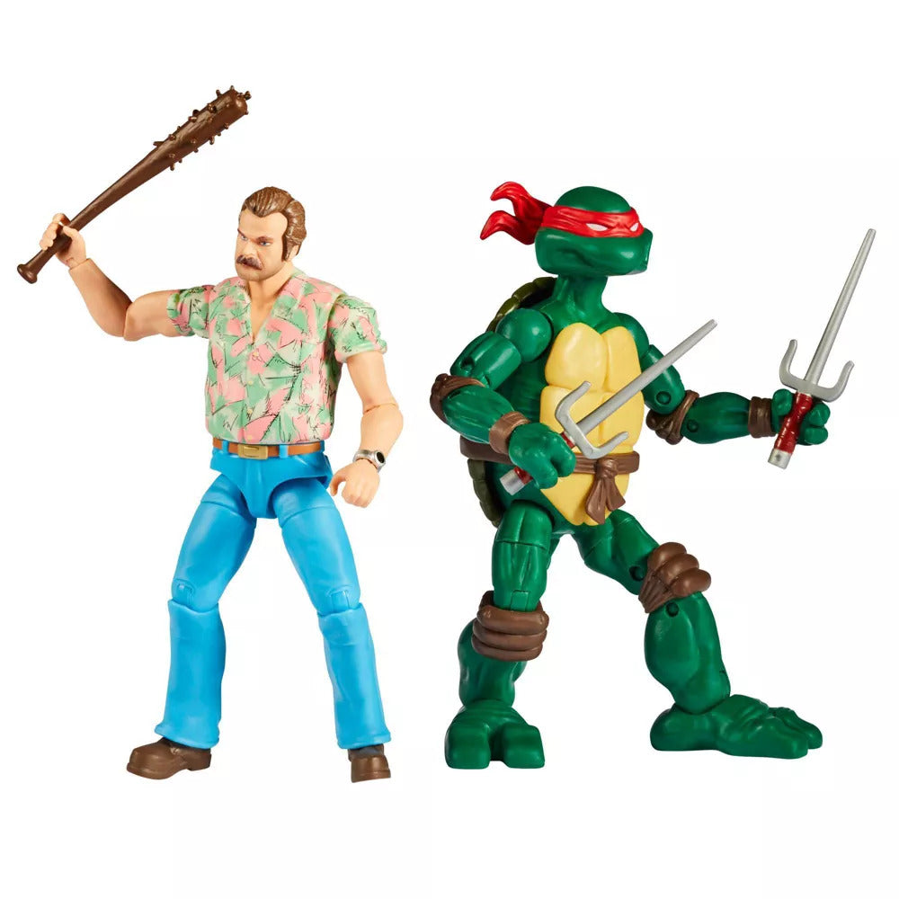 TMNT & Stranger Things Upside Down Remix Raphael and Hopper Action Figure 2pk