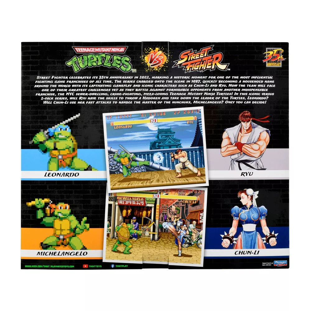 TMNT & Street Fighter 2pk Action Figure Michelangelo Vs Chun-Li