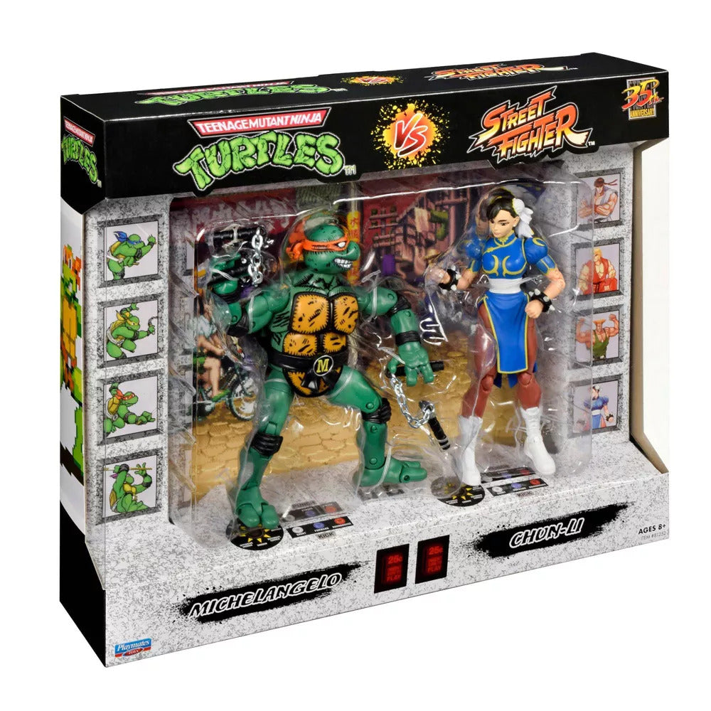 TMNT Vs Street Fighter 2 pack Action Figure - Michelangelo & Chun Li