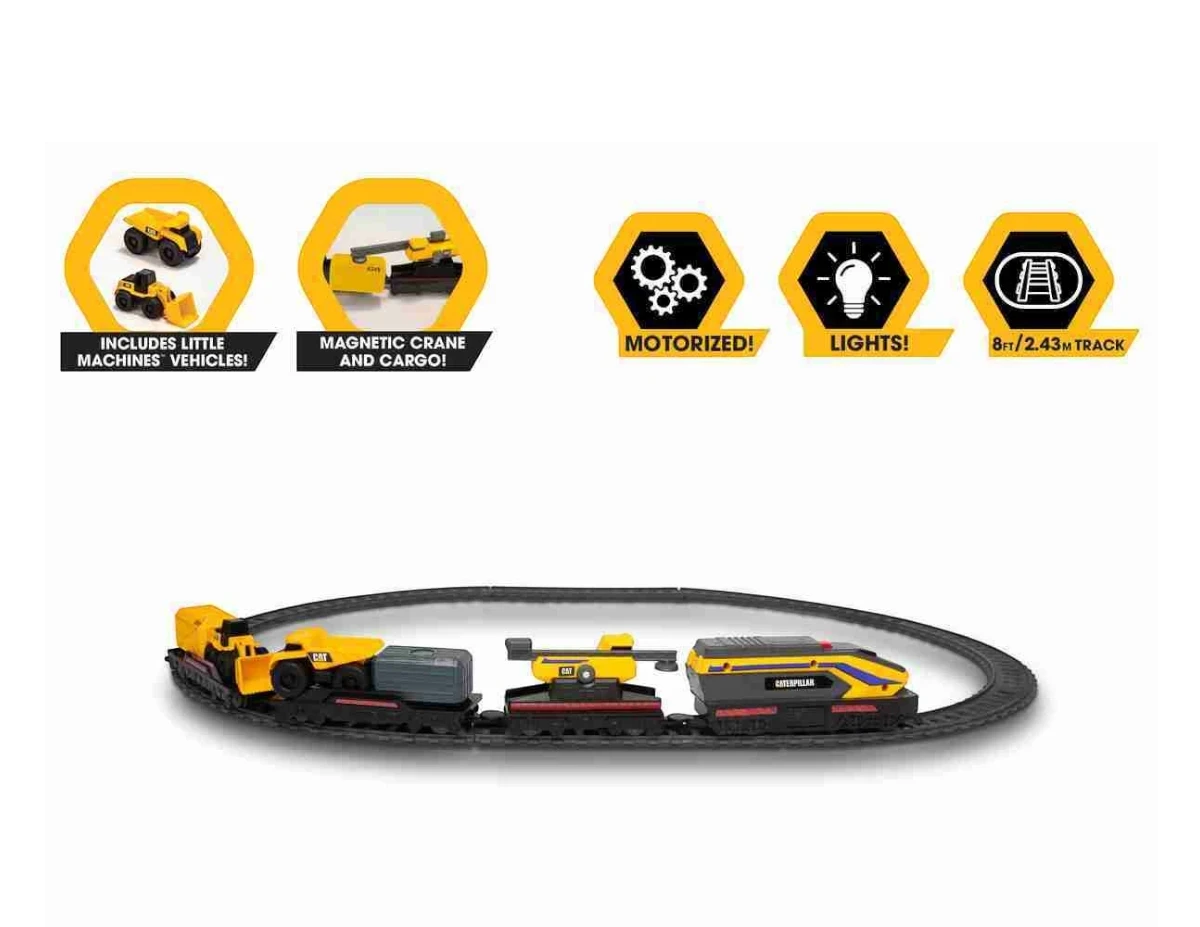 CAT Little Machines Power Tracks Train Set