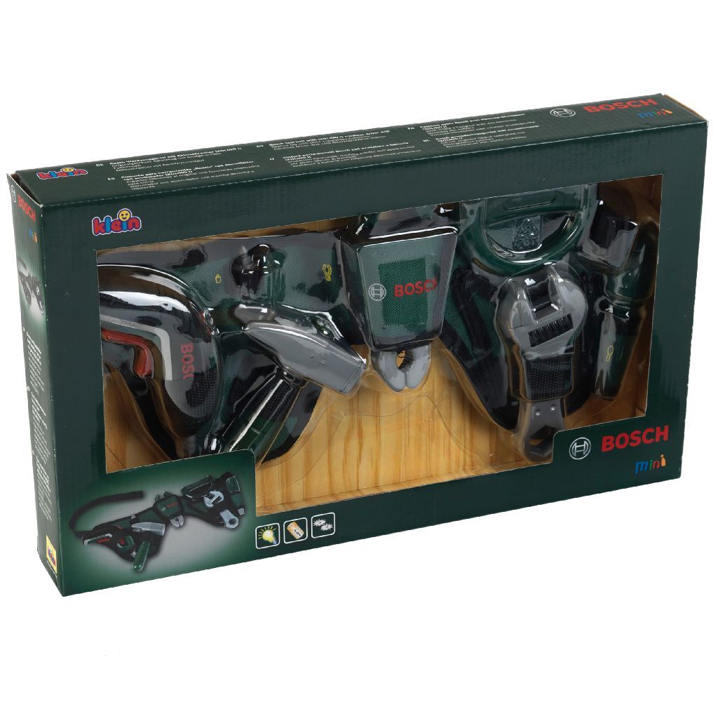 Bosch Mini Tool Belt with Ixolino Driver Drill Toy