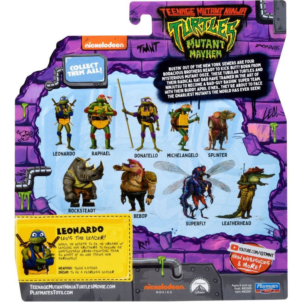 TMNT Mutant Mayhem Basic Figure - Leonardo