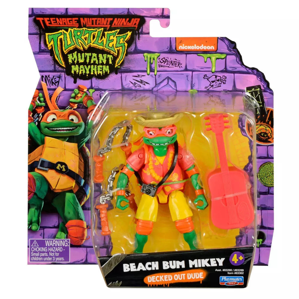 TMNT Mutant Mayhem Basic Figure - Beach Bum Mikey