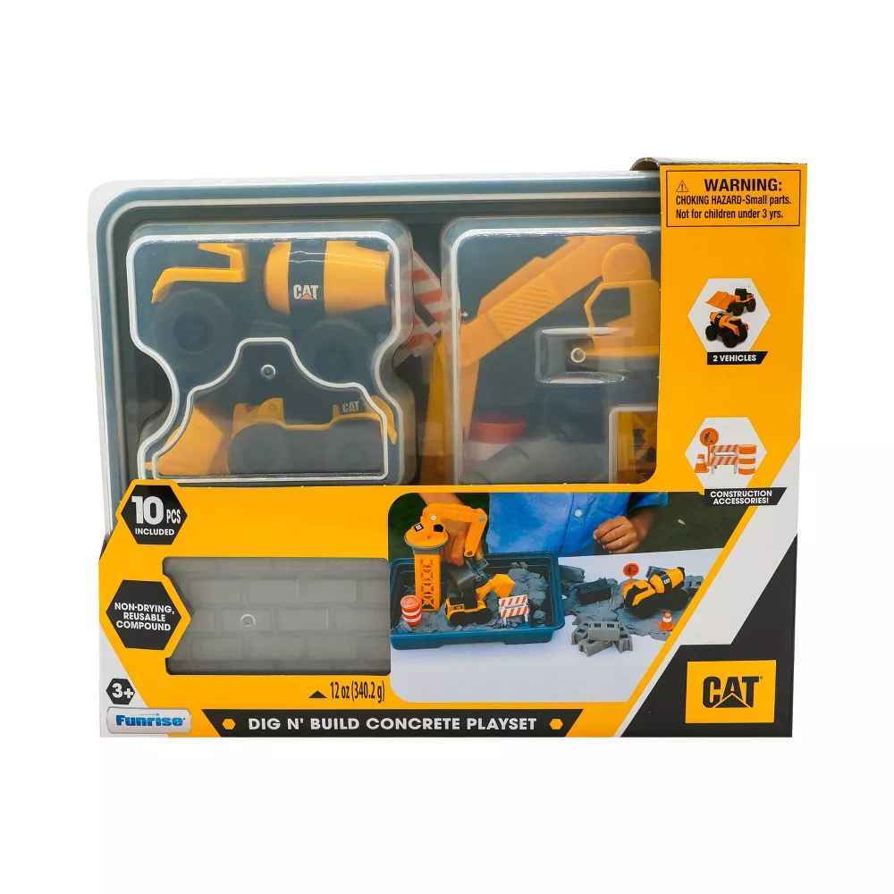 CAT Dig N' Build Concrete Playset 340g