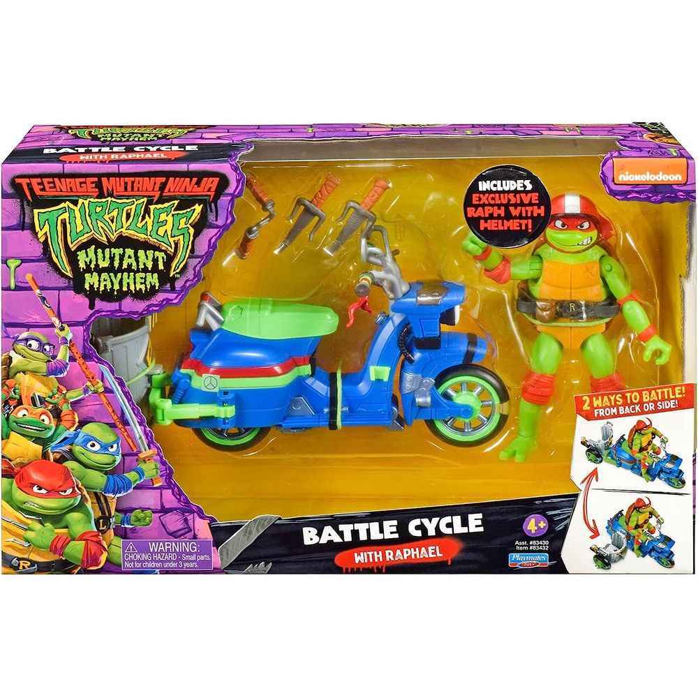 TMNT Mutant Mayhem - Battle Cycle with Raphael