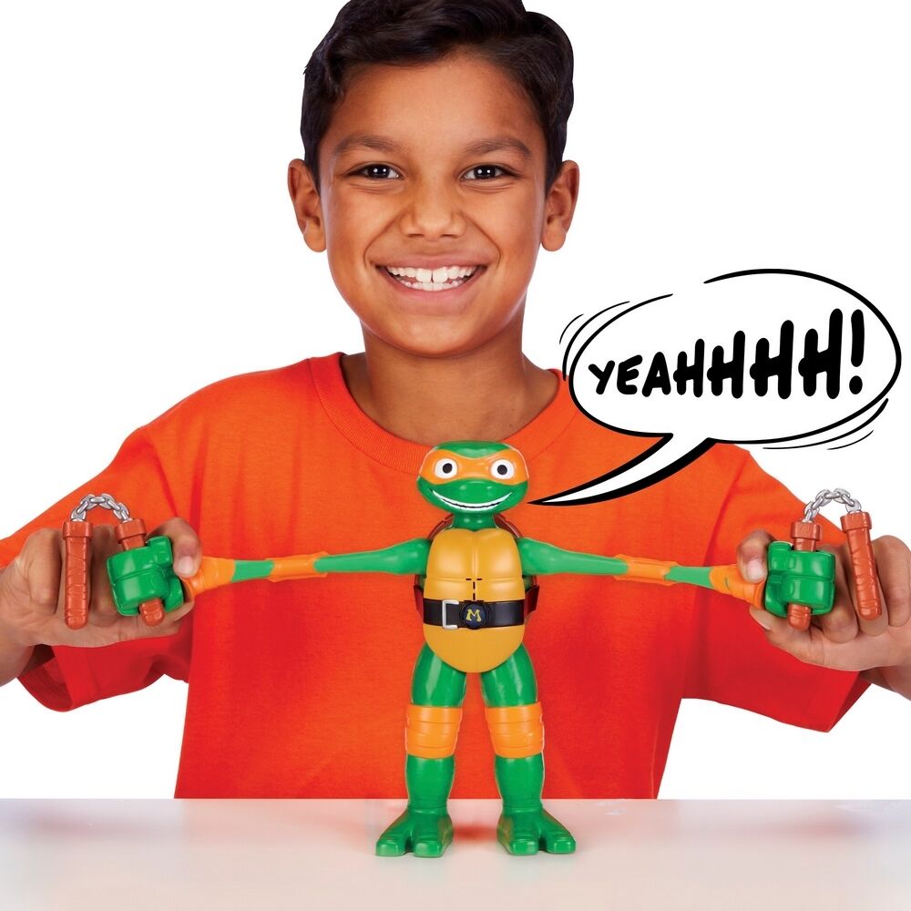 Tales of the TMNT Stretch & Shout Mutations Michelangelo Figure