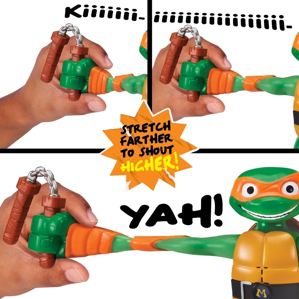 Tales of the TMNT Stretch & Shout Mutations Michelangelo Figure