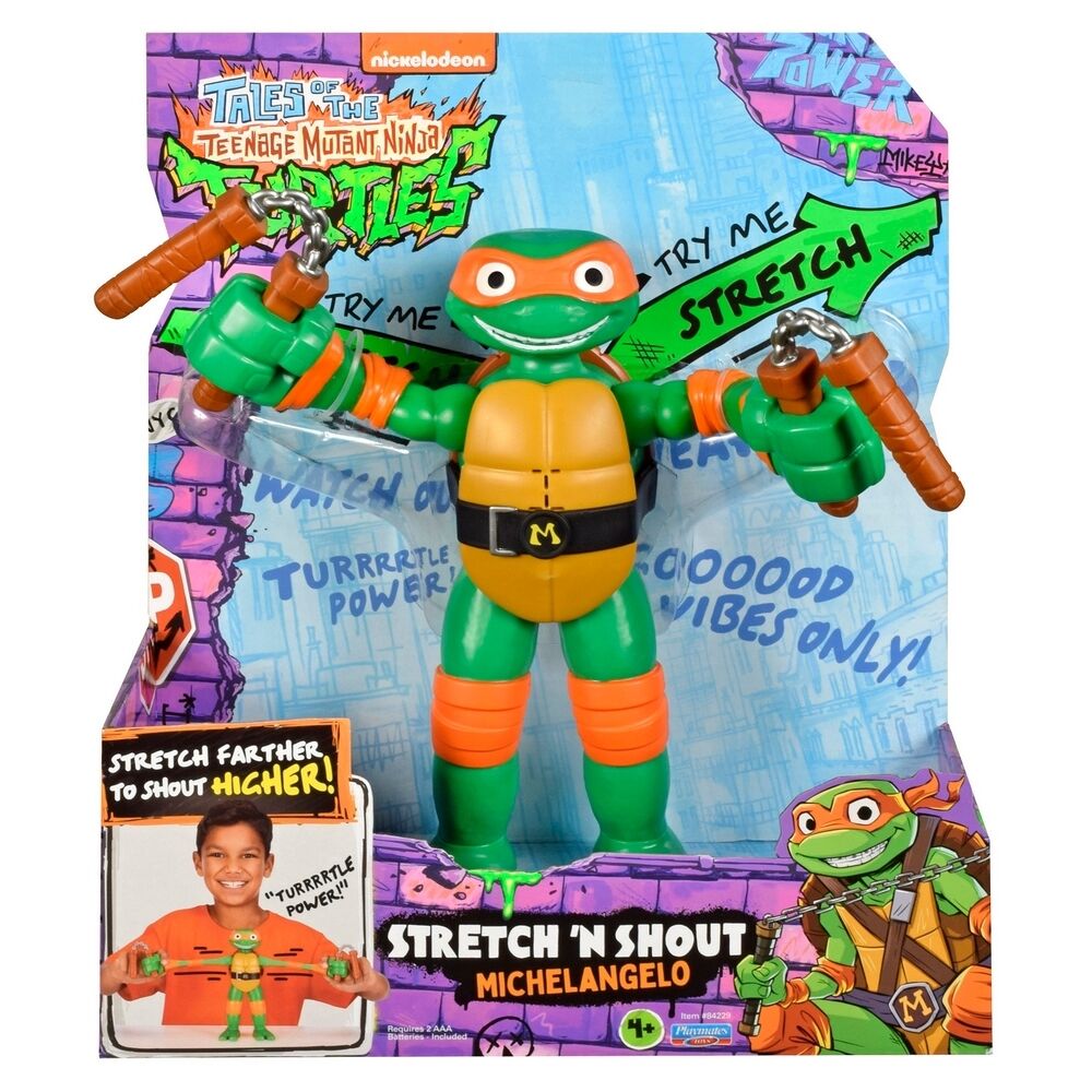 Tales of the TMNT Stretch & Shout Mutations Michelangelo Figure