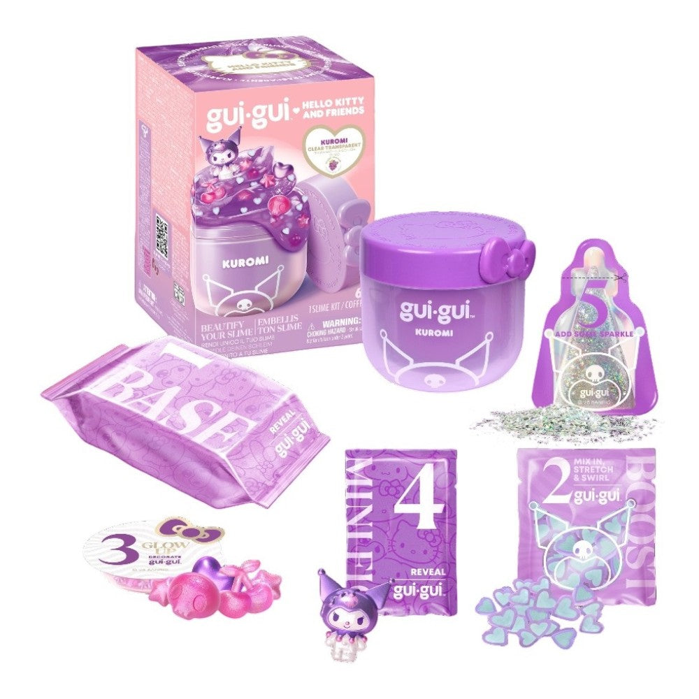 Gui Gui Hello Kitty And Friends Clear Slime - Kuromi