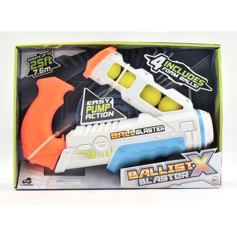 Ballist-X Easy Pump Action Ball Blaster with 4 Foams Balls