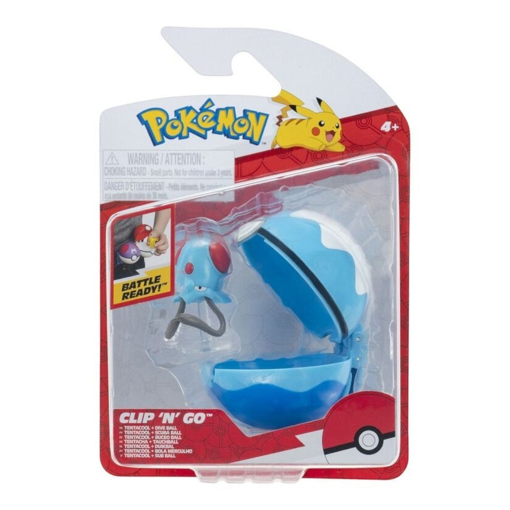 Pokemon Clip 'N' Go Tentacool + Dive Ball