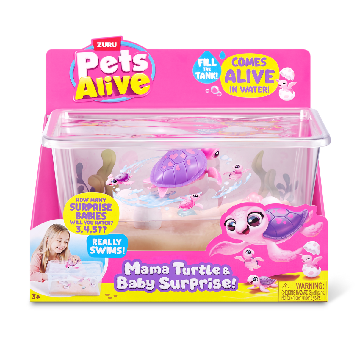 Zuru Pet's Alive Mama Turle Surprise Playset