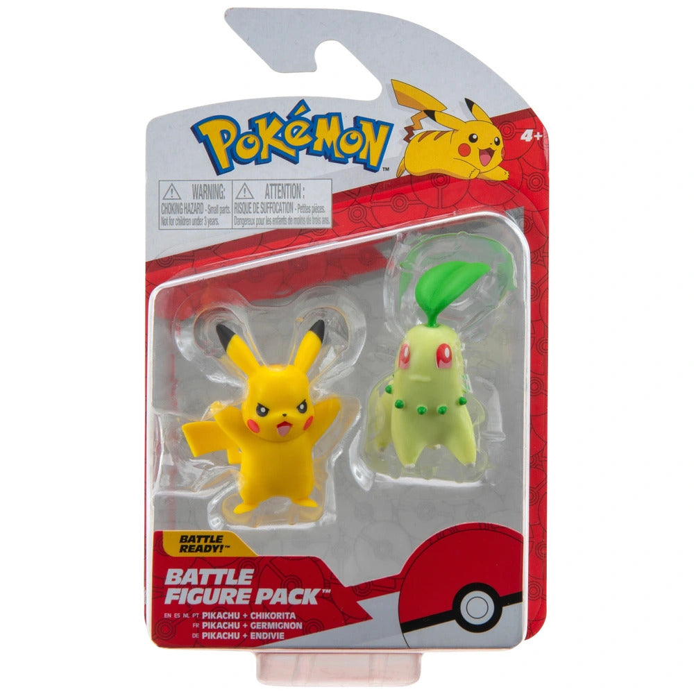 Pokemon Battle Figure Pack - Pikachu + Chikorita