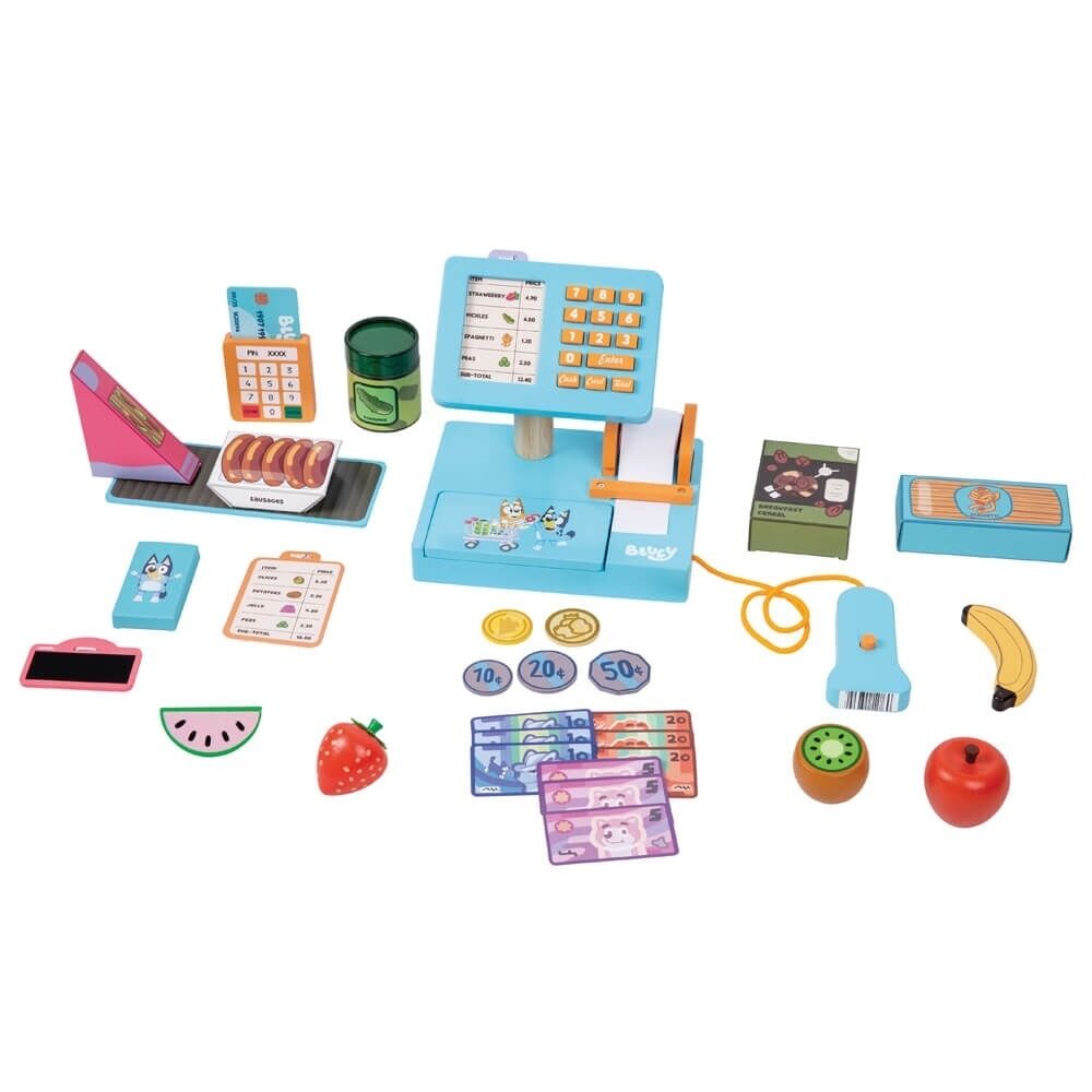 Bluey Wooden Cash Register