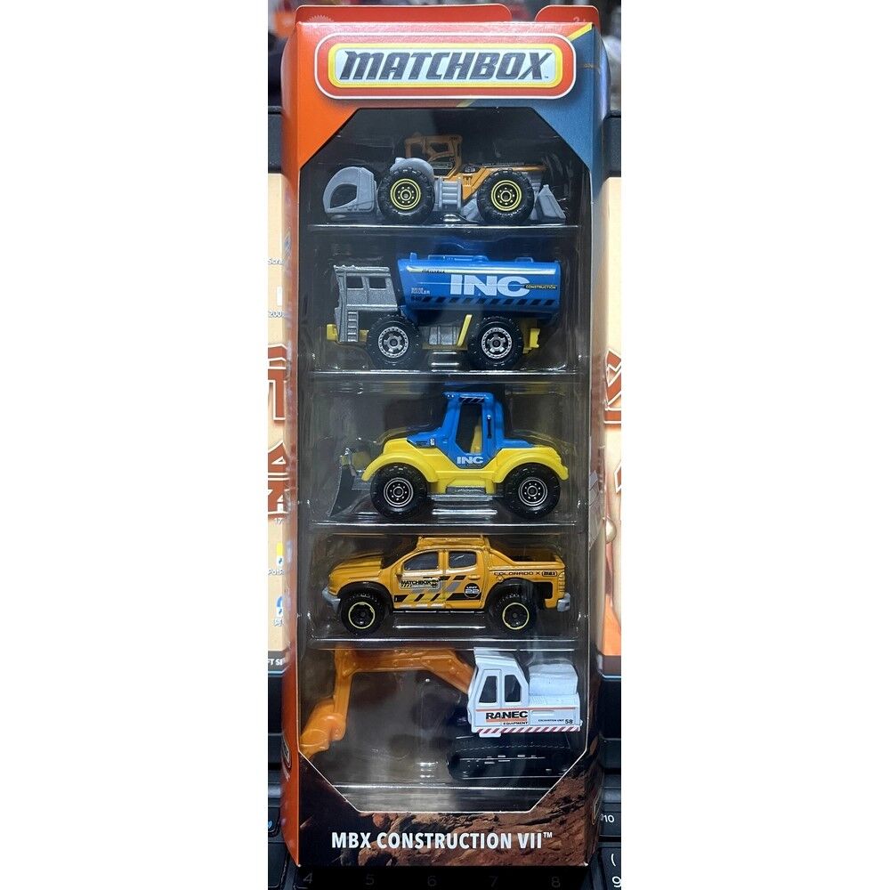Matchbox Cars 5 Pack MBX Construction
