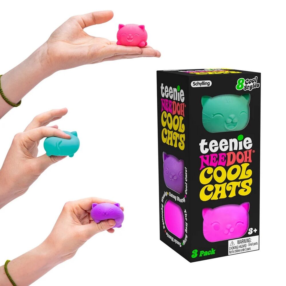 Needoh - Cool Cats Teenie 3 Pack Randomly Selected