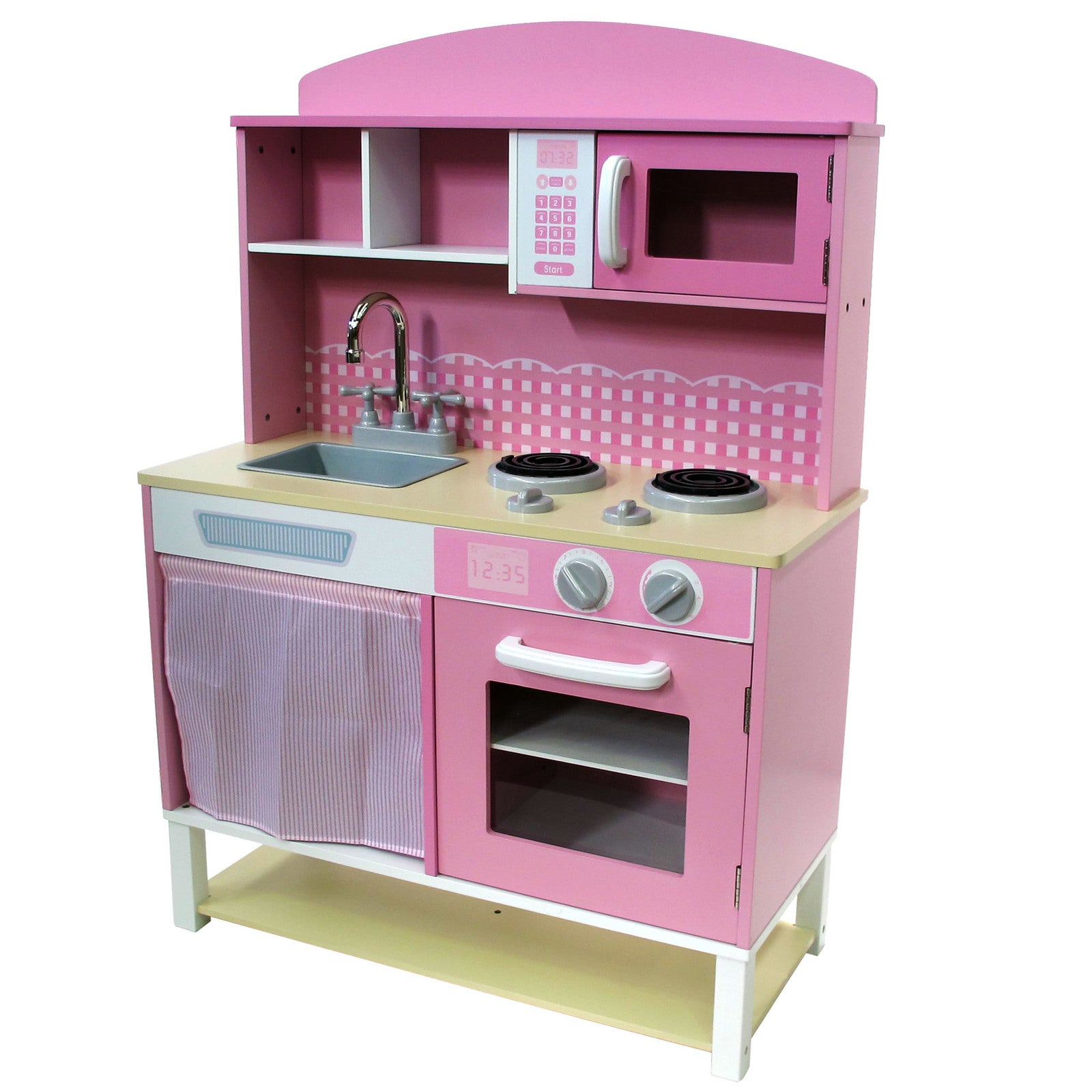 Wooden Play Kitchen - Pink Hampton