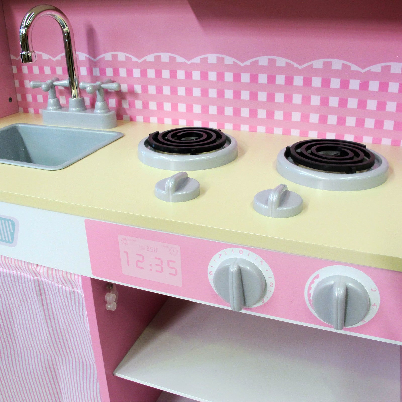 Wooden Play Kitchen - Pink Hampton