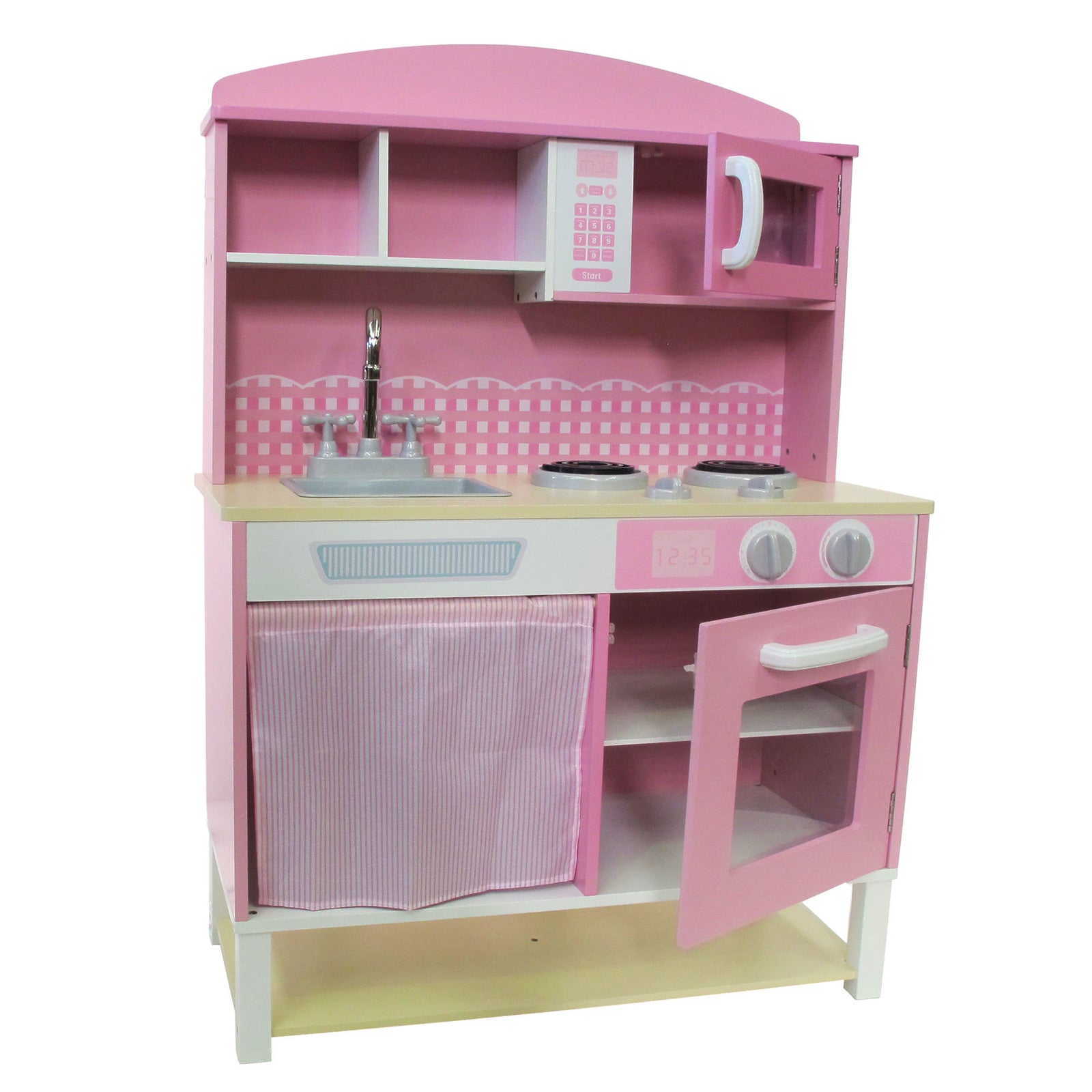 Wooden Play Kitchen - Pink Hampton