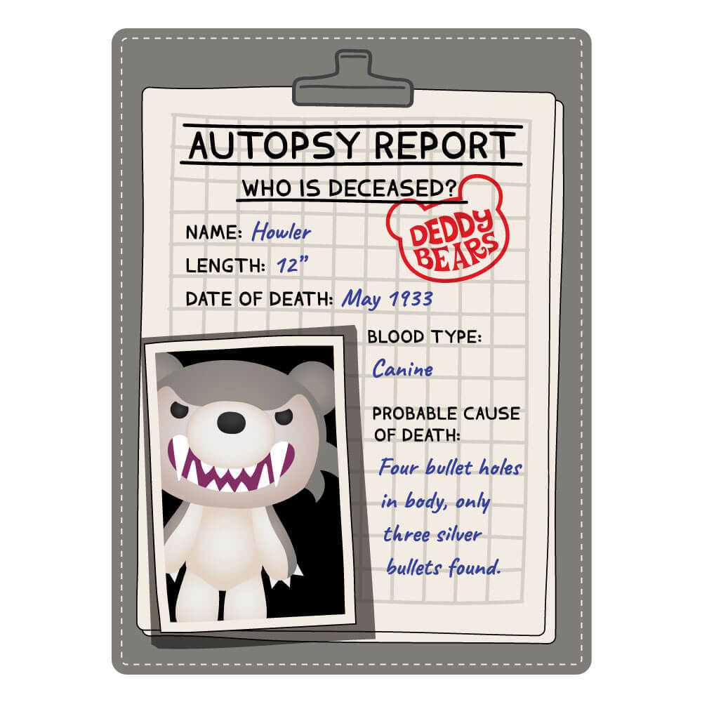 Deddy Bears Plush In Body Bag Howler