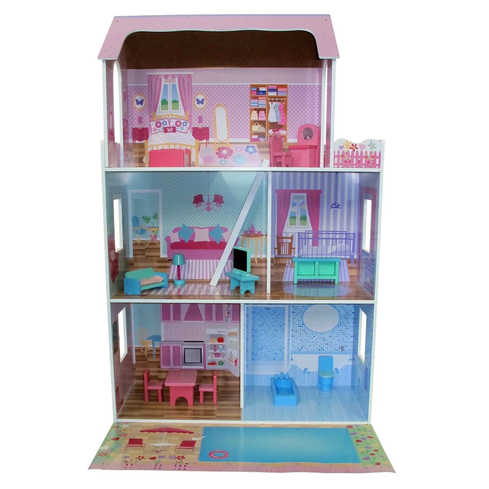 Wooden Doll House Fairy & Furniture