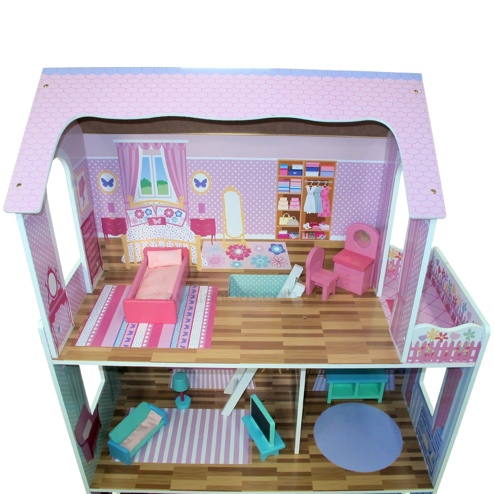 Wooden Doll House Fairy & Furniture