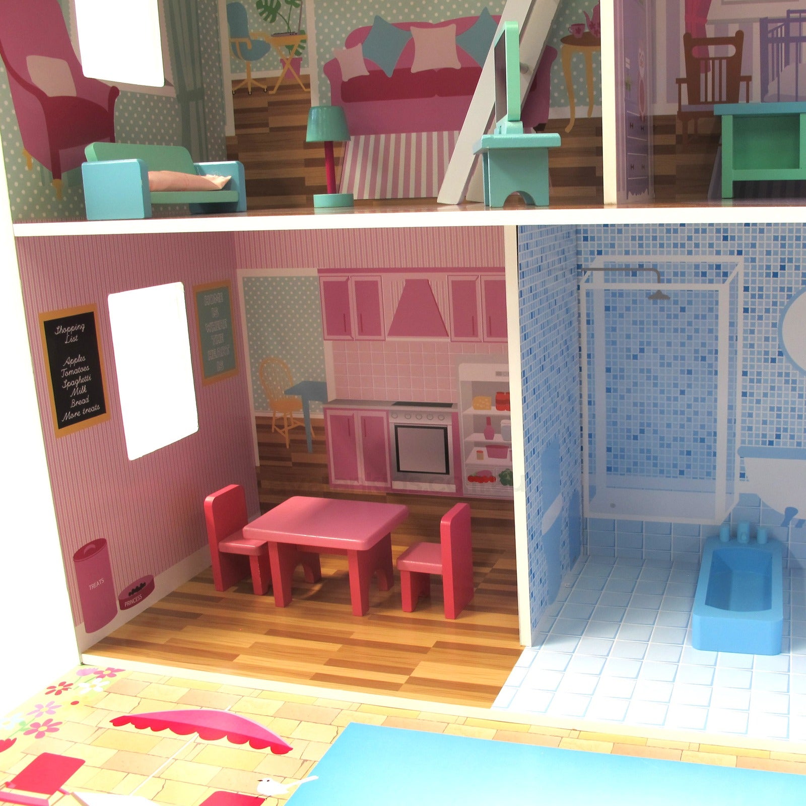 Wooden Doll House Fairy & Furniture