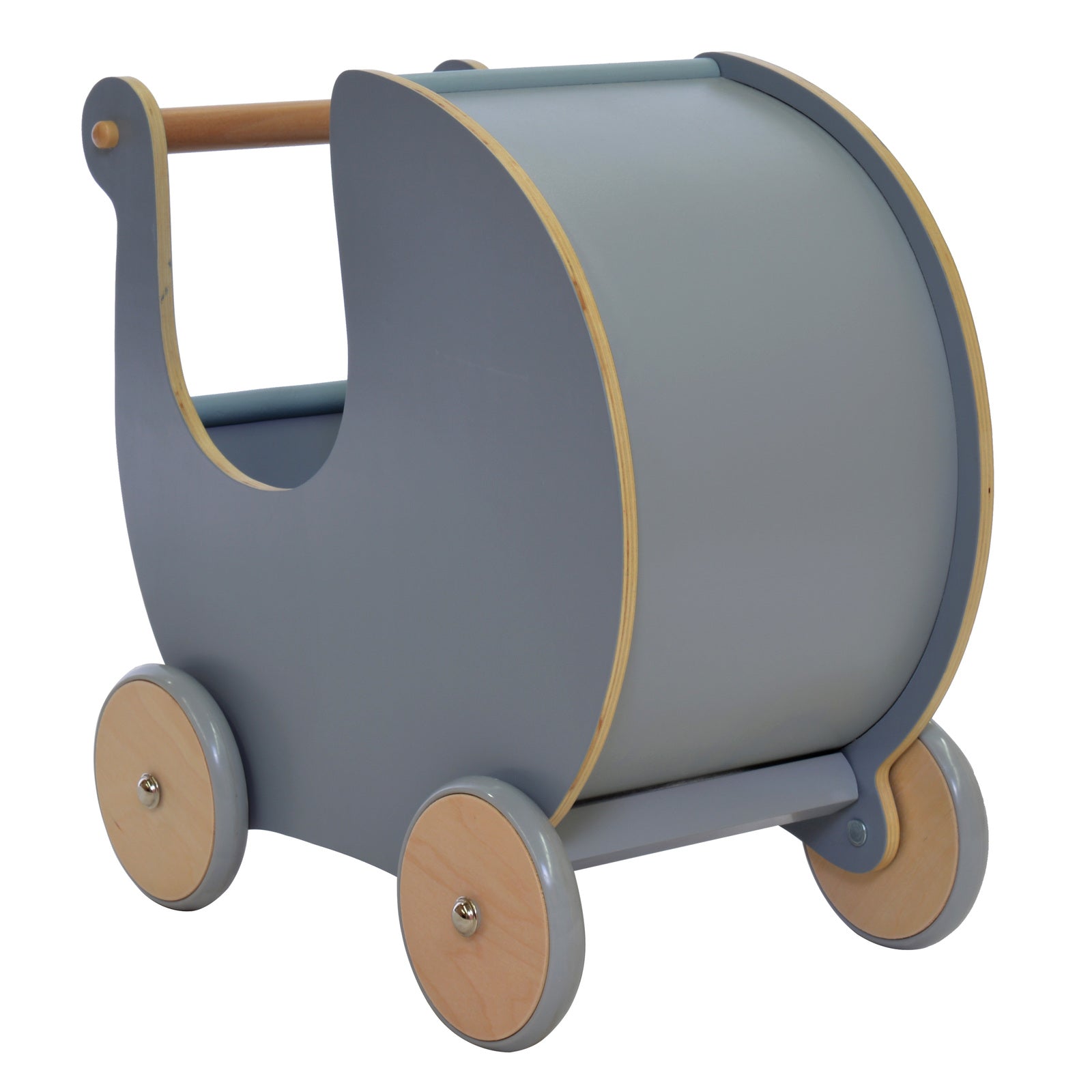 Bam Bam Kids - Wooden Dolls Pram Grey