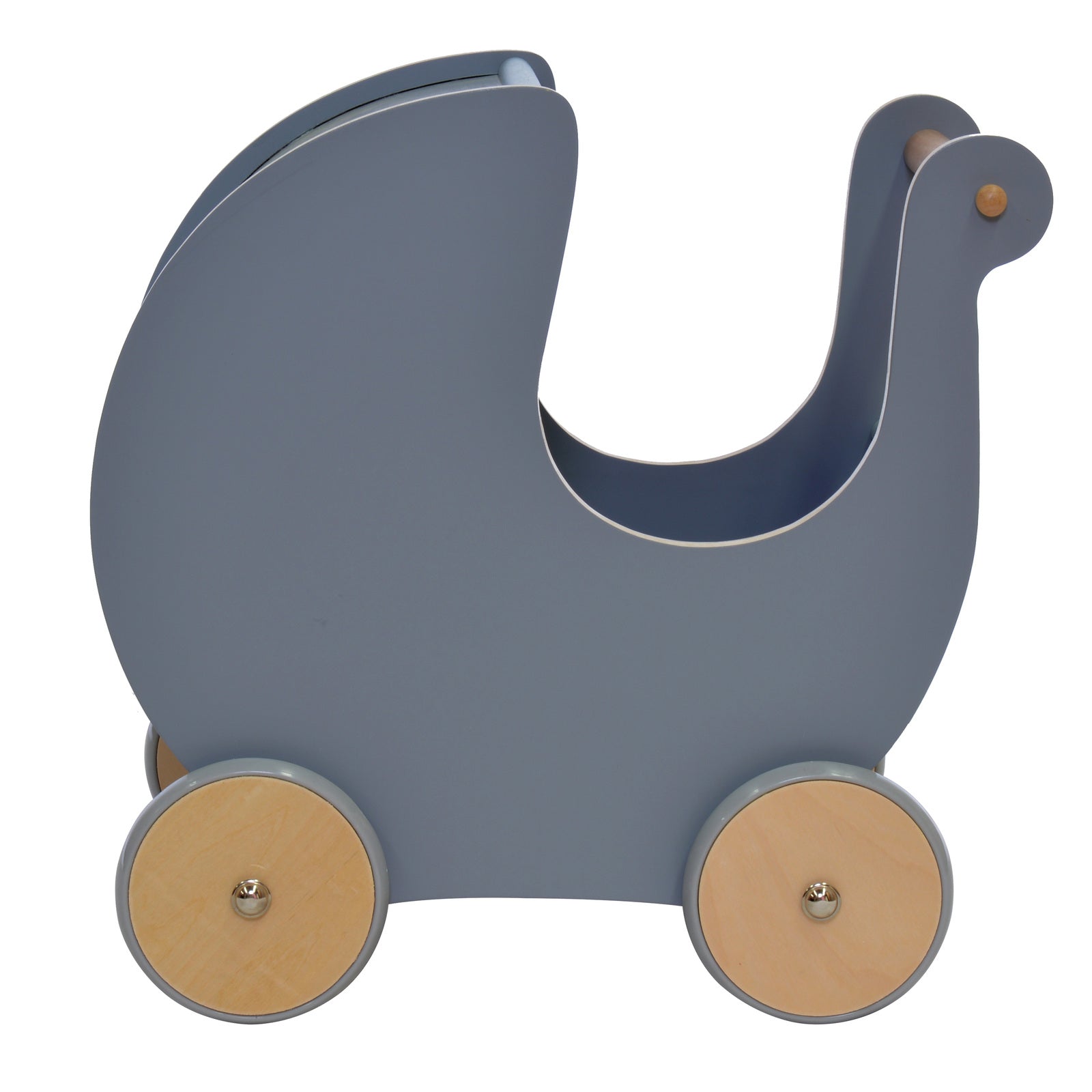 Bam Bam Kids - Wooden Dolls Pram Grey